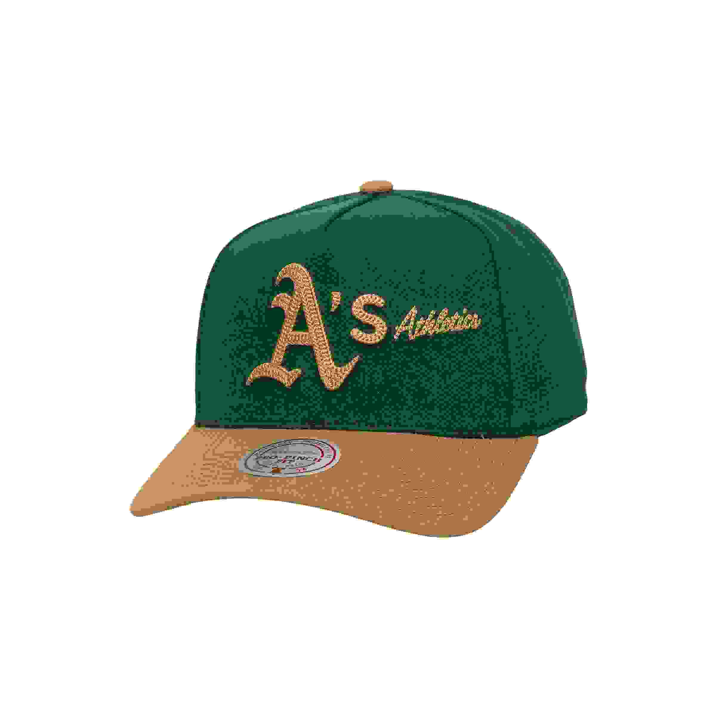 Mitchell & Ness Oakland Athletics Side Script Green Snapback Hat
